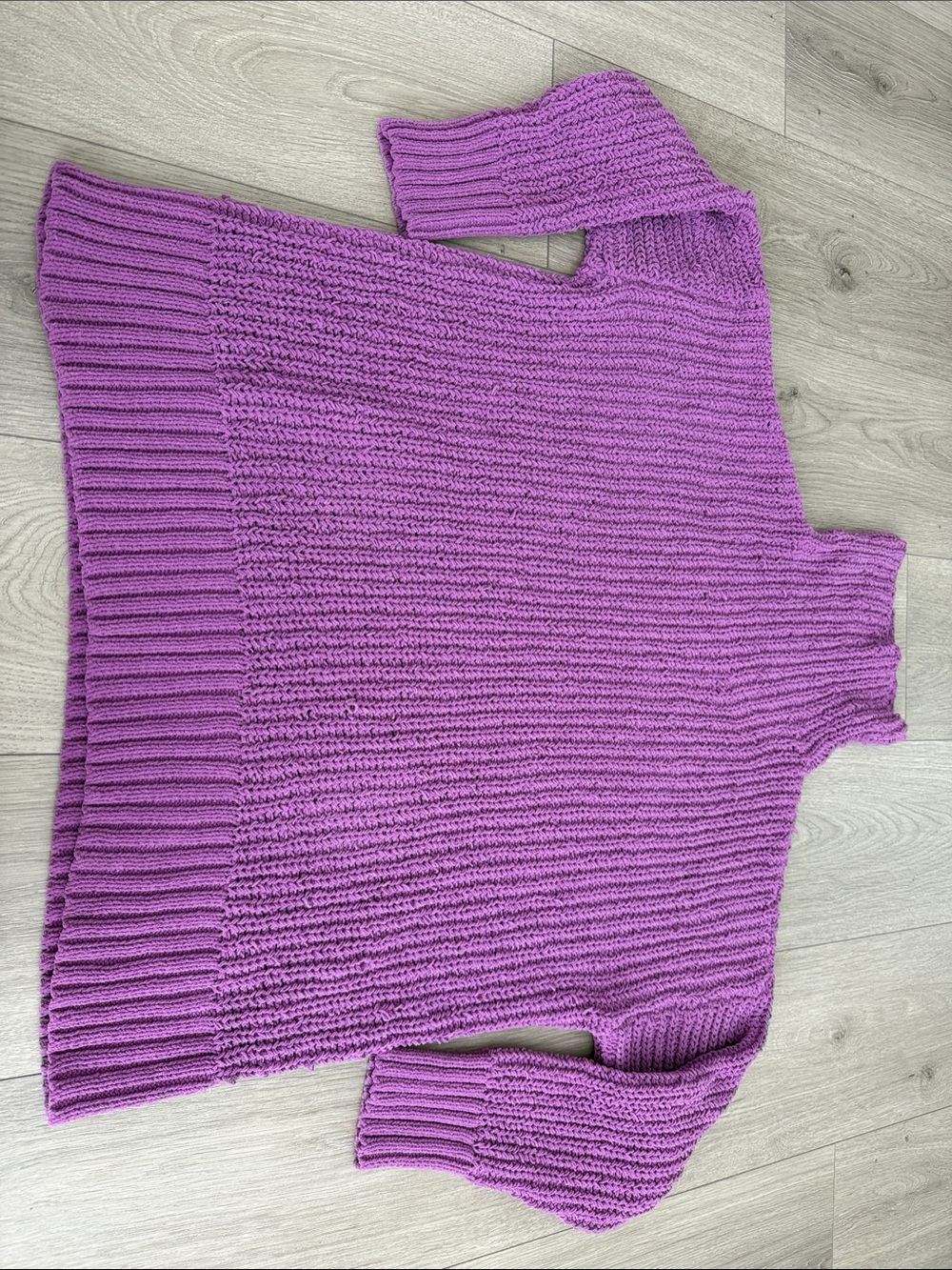 aerie Lavender Ribbed Turtleneck Sweater
